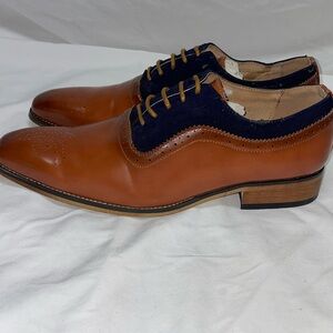 Men's Brown and Navy Oxford Shoes